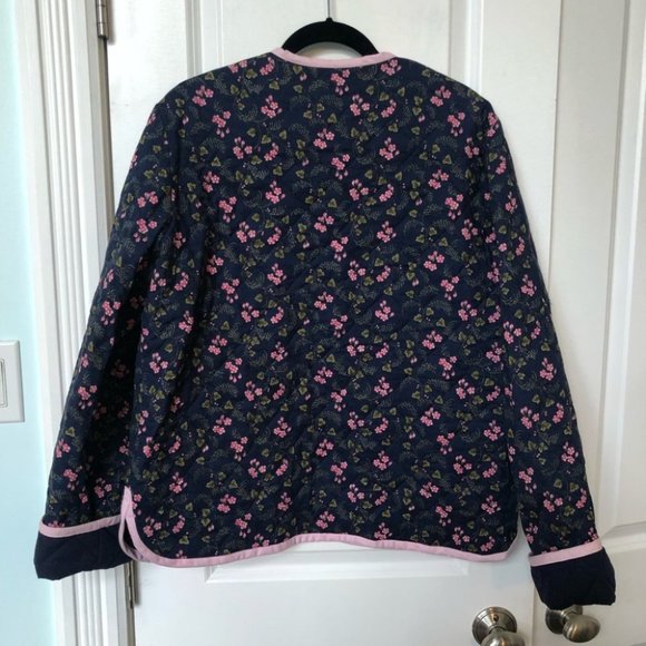 Vintage Handmade Quilted Floral Cottagecore Cozy Button Up Jacket - Picture 2 of 7